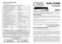 Creek Classic 5350SE with SRC2 